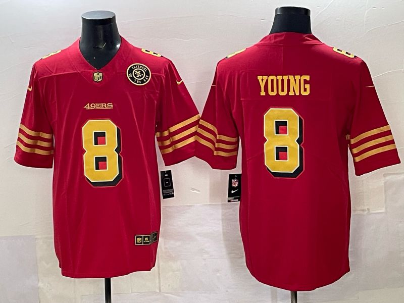 Men Nike San Francisco 49ers #8 Young Red Limited NFL 2025 Jersey 0021->oakland raiders->NFL Jersey